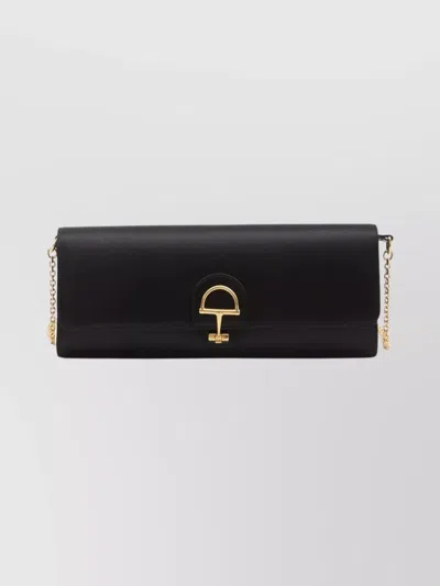 Gucci Satin Clutch Bag And Chain Strap