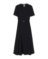 Gucci Satin Dress With Double G Belt In Black