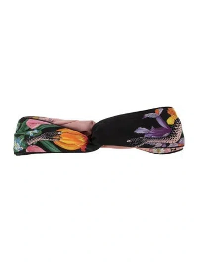 Pre-owned Gucci Satin Headband In Multi