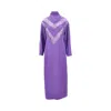 Gucci Satin Midi Dress With Lace Inserts In Purple