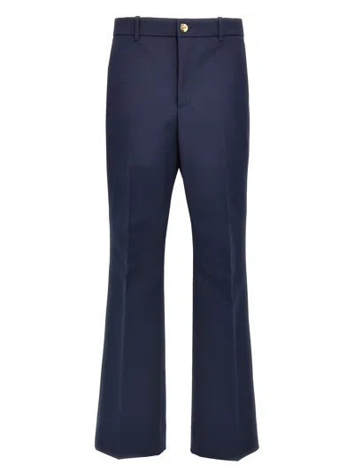 Gucci Satin Pants In Blue
