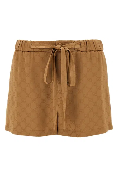 GUCCI GUCCI SATIN SHORTS GG