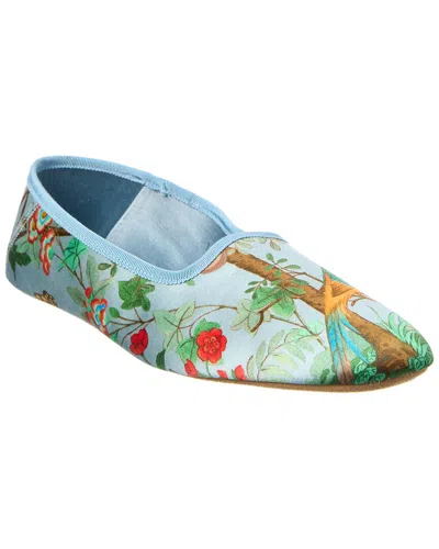 Gucci Satin Slipper In Blue