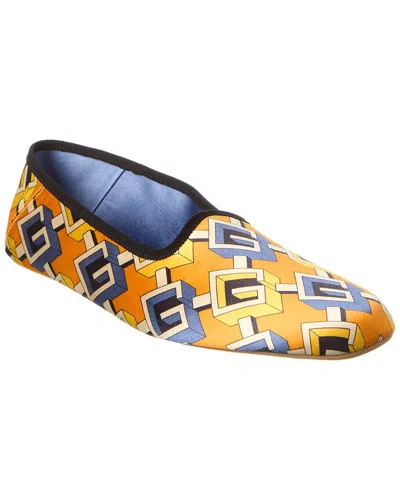 Gucci Geometric G-printed Casual Loafers In Gold