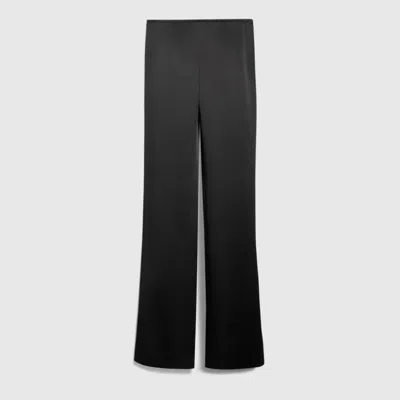 Gucci Satin-finish Straight-leg Trousers In Black