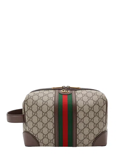 Gucci Savoy Beauty Case In Brown