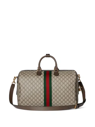 Gucci Savoy Gg-pattern Medium Tote Bag In Brown