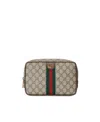 Gucci Savoy Toiletry Case With Web In Nude