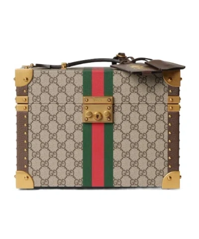 Gucci Savoy Medium Beauty Case In Brown