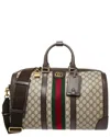 Gucci Savoy Medium Gg Supreme Canvas & Leather Satchel In Brown