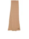 Gucci Rectangular Ribbed Scarf Versatile Layering Piece In Brown