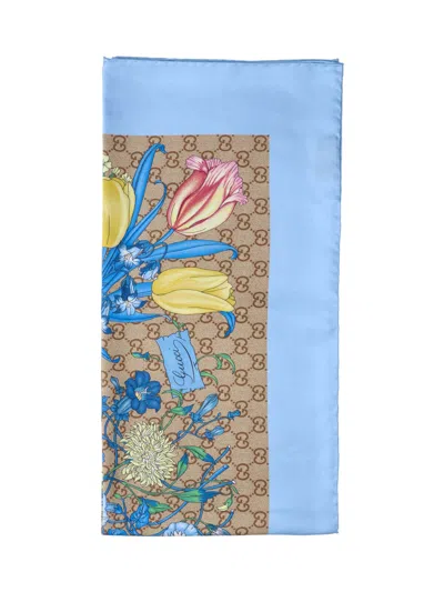 Gucci Scarf "flora" In Purple
