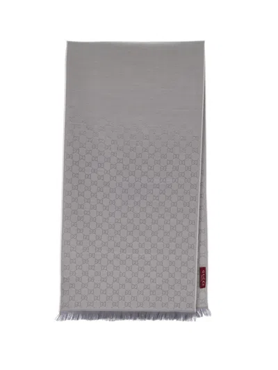 Gucci Scarf "gg Supreme" In Gray