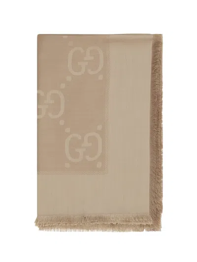 Gucci Scarf In Wool And Silk