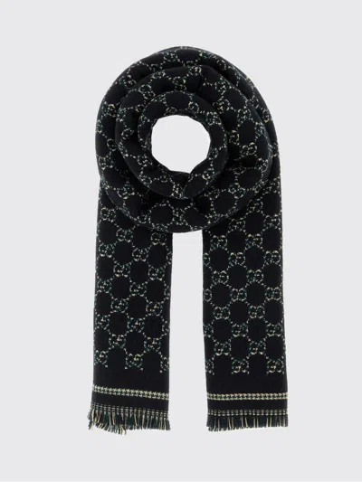 Gucci Gg Jacquard Scarf 180 X 47 Cm In Yellow