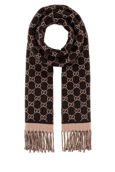 Gucci Scarf New Moon 34x194 In Brown
