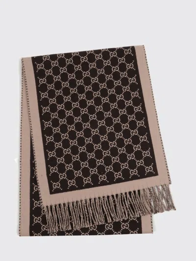 Gucci Scarf Woman In Brown