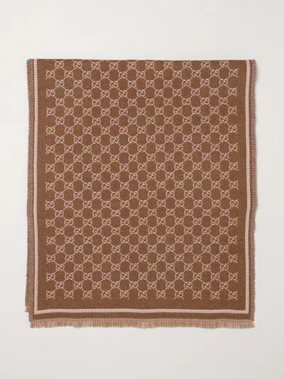 Gucci Scarf Woman In Brown