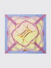 Gucci Gg Horsebit Silk Jacquard Scarf In Blue