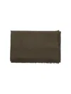 Gucci Luxurious Scarf Featuring Fringed Edges In Green