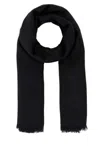 Gucci Black Cotton Blend Foulard In Black