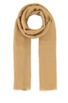 Gucci Camel Silk Blend Scarf In Camouflage