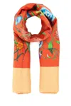 Gucci Multicolor Printed Foulard Scarf In Printed