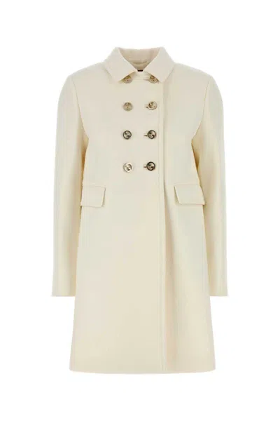 Gucci Women White Wool Coat