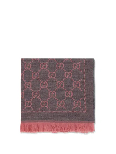 Gucci Women Gg Scarf In Pink