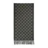 Gucci New Canvas Scarf Fringe Detailing In Green
