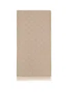 Gucci Women Gg Supreme Embroidered Wool Scarf In Brown