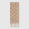 Gucci Gg Cashmere Lamé Scarf In Neutral