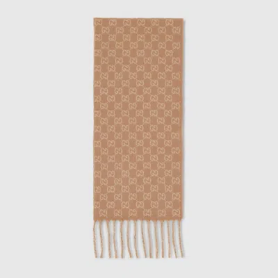 GUCCI GUCCI SCHAL AUS GG WOLL-KASCHMIR-MISCHUNG