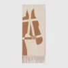 Gucci Schal Aus Wolle Mit Jacquardmuster In Sand