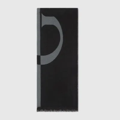 Gucci Wool Scarf With  Logo In Multi