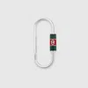 Gucci Keyring With Web Detail In Silver