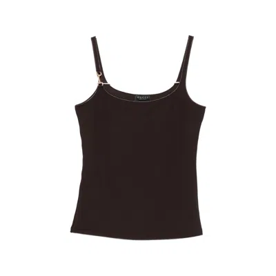 Gucci Scoop-neck Tank Top In Brown