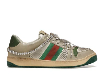 Pre-owned Gucci Screener Art Deco Gg (women's) Sneakers In Off White