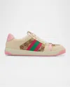 Gucci Screener Gg Canvas Crystal Sneakers In Multi