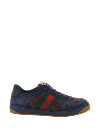 Gucci Men's Screener Sneaker In Blue