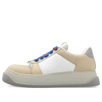 Gucci Screener Gg Leather Sneakers 'white Beige Grey'