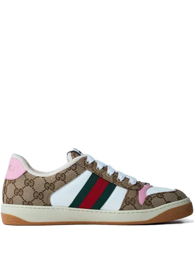 Gucci Screener Sneakers In Gray