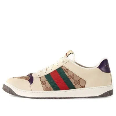 Gucci Screener Gg Sneaker 'beige Dark Blue'