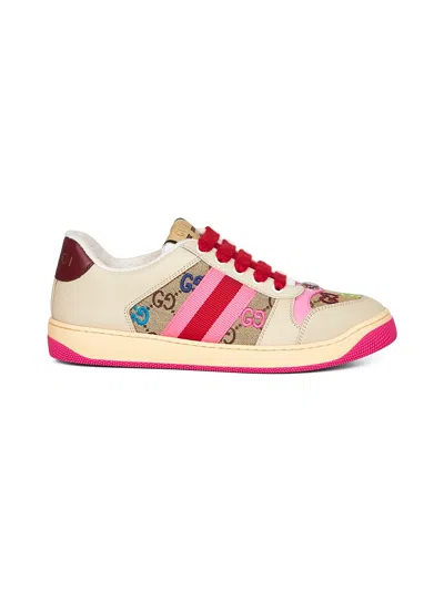 Gucci Women Screener Leather Sneakers In Multi