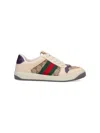Gucci Screener Low-top Sneakers In Beige