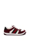 Gucci Screener Sneakers In Rosso Ancora Gg Fabric Men In Red