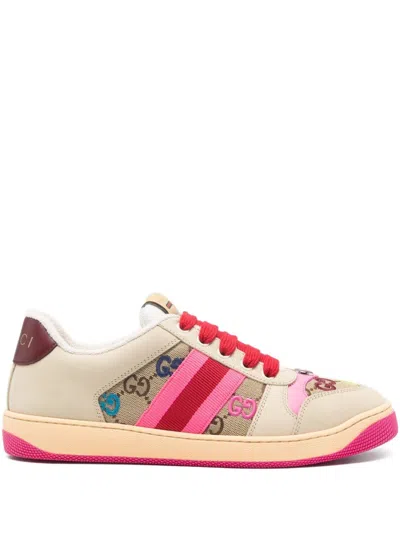 GUCCI GUCCI SCREENER LEATHER SNEAKERS