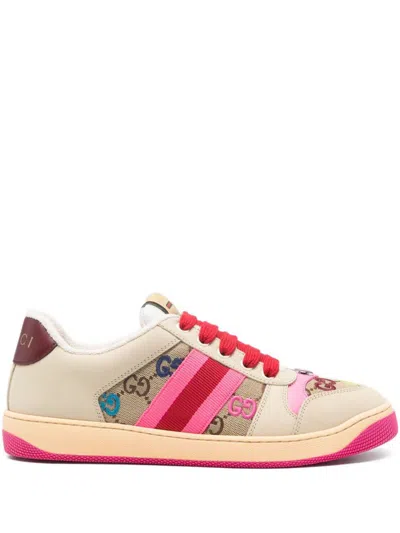 GUCCI GUCCI SCREENER LEATHER SNEAKERS