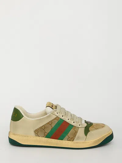 Gucci Screener Leather Sneakers In Multi