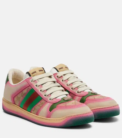 Gucci Screener Leather Sneakers In Multi